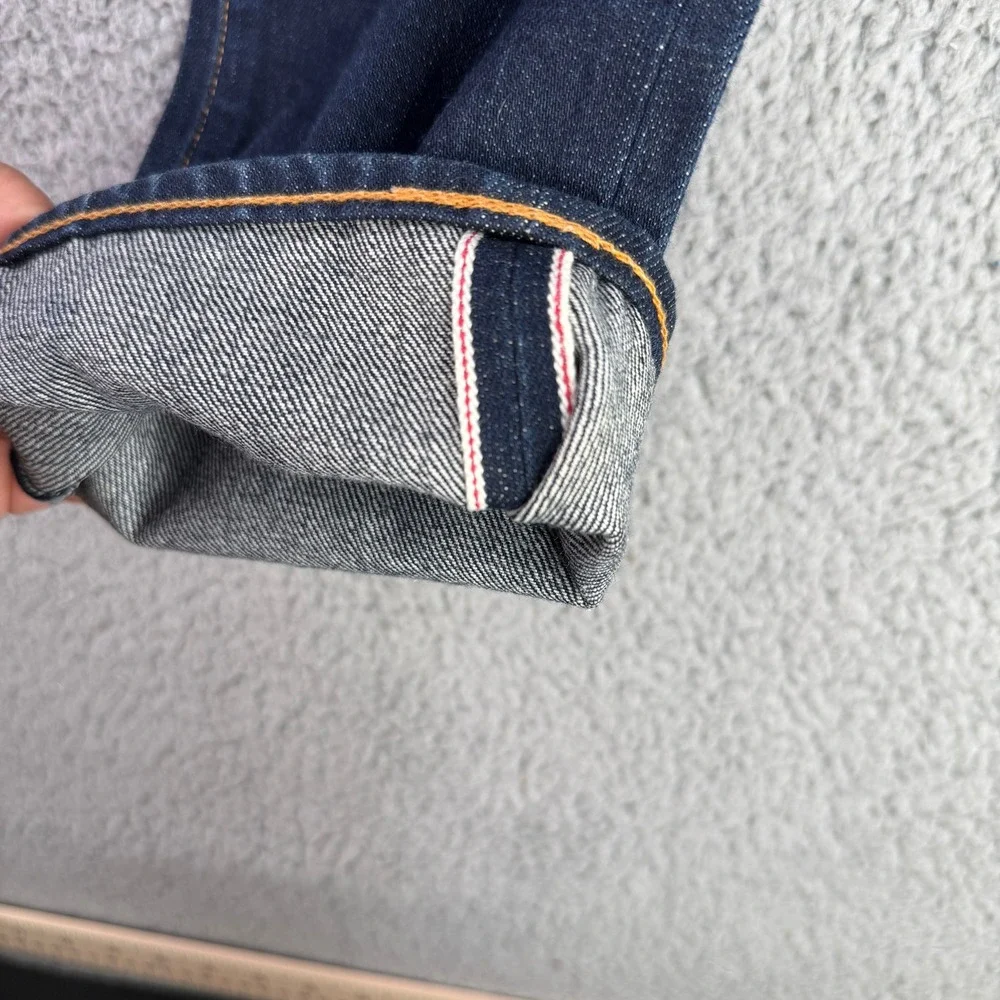 Kuro Jeans Men 30 Dark Indigo Selvedge Denim Slim Straight Made in Japan 10181